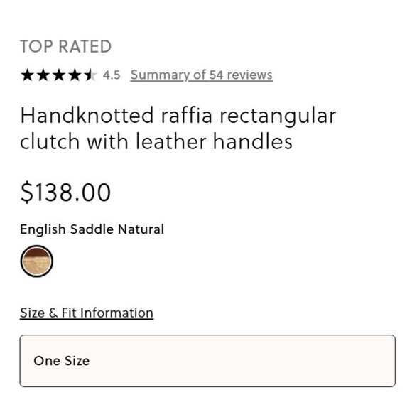 J.Crew Handknotted Raffia Clutch with Genuine Leather Handles - Picture 11 of 11